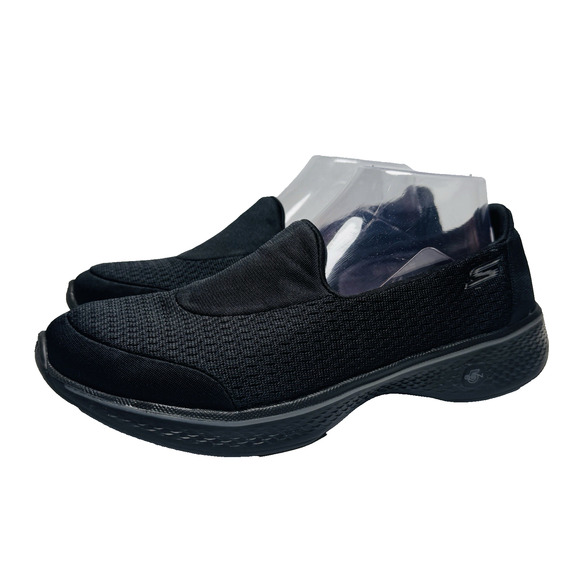 Skechers Go Walk 4 GoGa Max Sneakers Womens Size 9 Black Slip On Memory Foam - Picture 1 of 11
